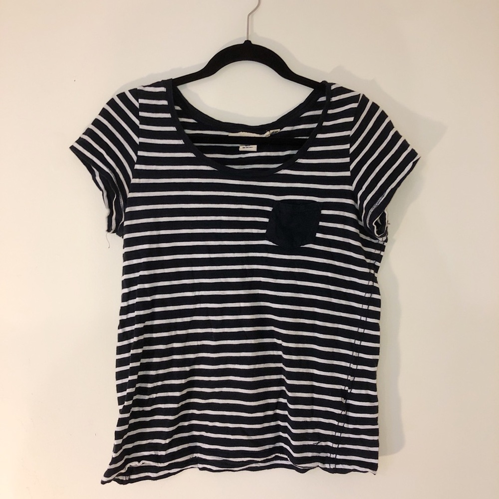 H&M Navy Blue Striped T-Shirt